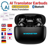 Monster XKT26 AI Bluetooth Translation Earphones TWS Hifi Stereo Wireless Headphones Gamer Headset Noise Reduction Sports Earbud