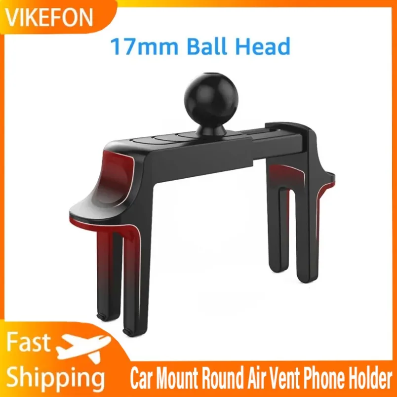 

Car Mount Round Air Vent Clip Universal Phone Holder For All Circular Vent Car Phone Holders 17mm Ball Head Base