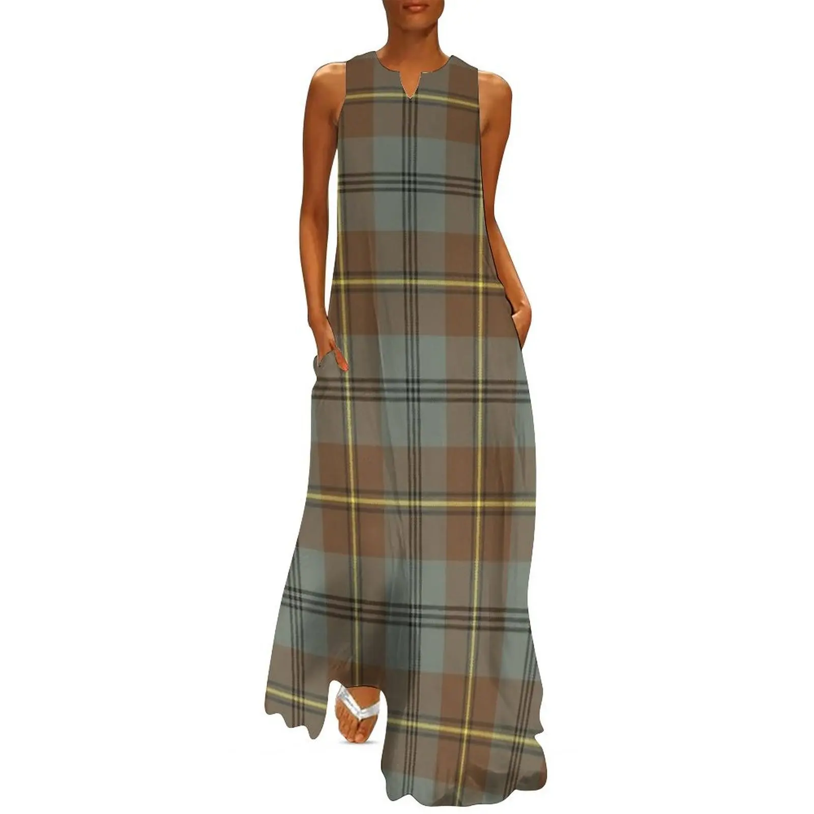 

Johnstone/Johnson Weathered Tartan Long Dress Woman dresses cute dress dresses for womens summer dress korean women