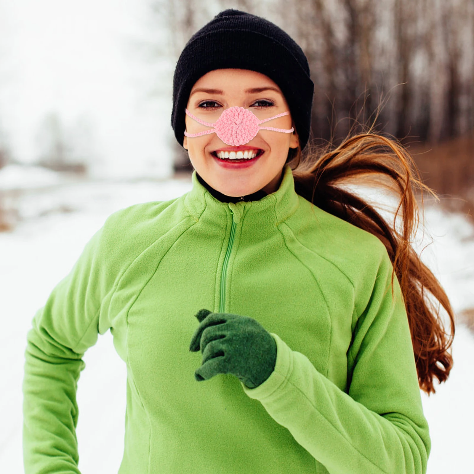 

Nose Warmer Knit Mask Protector Crochet Cover Protector Ski Winter Warm Weather Outdoor Woman Man Cold Protection
