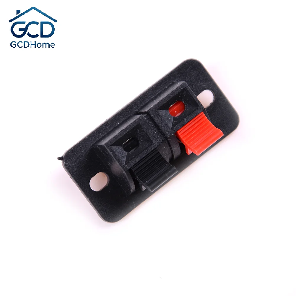 5/10pcs 2 Positions Push In Jack Spring Load Audio Speaker Terminals Panel Connector