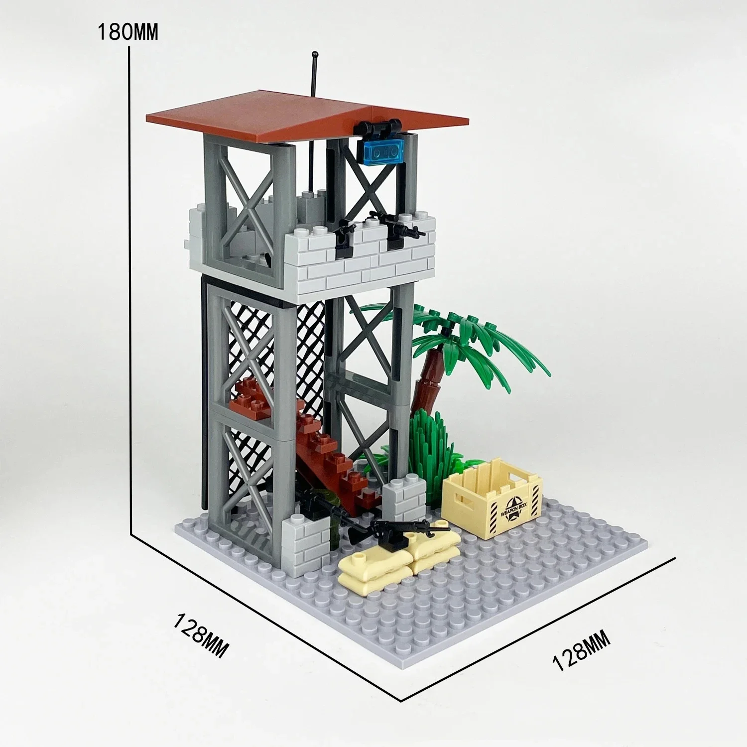Blocos de Construção do Centro de Comando Militar para Crianças, Brinquedos Modelo Montados, Pequenas Partículas Acessórios
