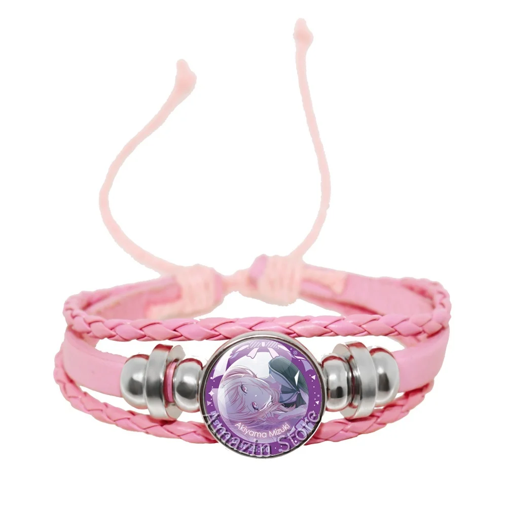18mm Pink Bracelet MORE MORE JUMP! Vivid BAD SQUAD Wonderlands×Showtime Leo_need Music Themed Cartoon Handmade Glass Gift