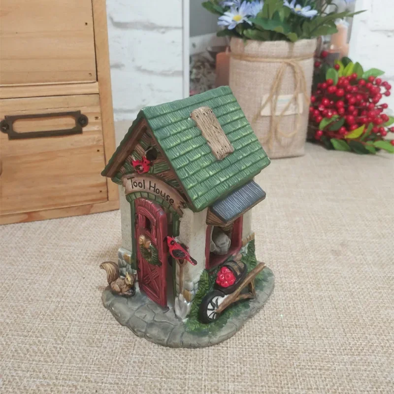 Home Decoration Created Ceramic Animal House Building Scene Crafts Handcrafts Modern Home Furnishing Living Room Ornaments Gift