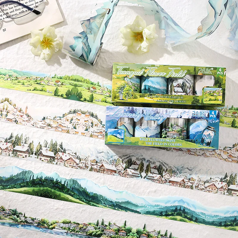 fita-washi-de-paisagem-de-ilha-suave-material-pet-adesivos-para-decoracao-de-diario-fita-a-prova-d'Agua-para-scrapbooking-criativa