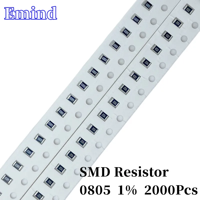 

2000Pcs 0805 1% Smd Resistor 100R 120 180 240 330 360 430 470 510 680 820Ohm 1K 10 22 33 36 43 47 51 56 62 68 75 82K 1 2.2 3.3M