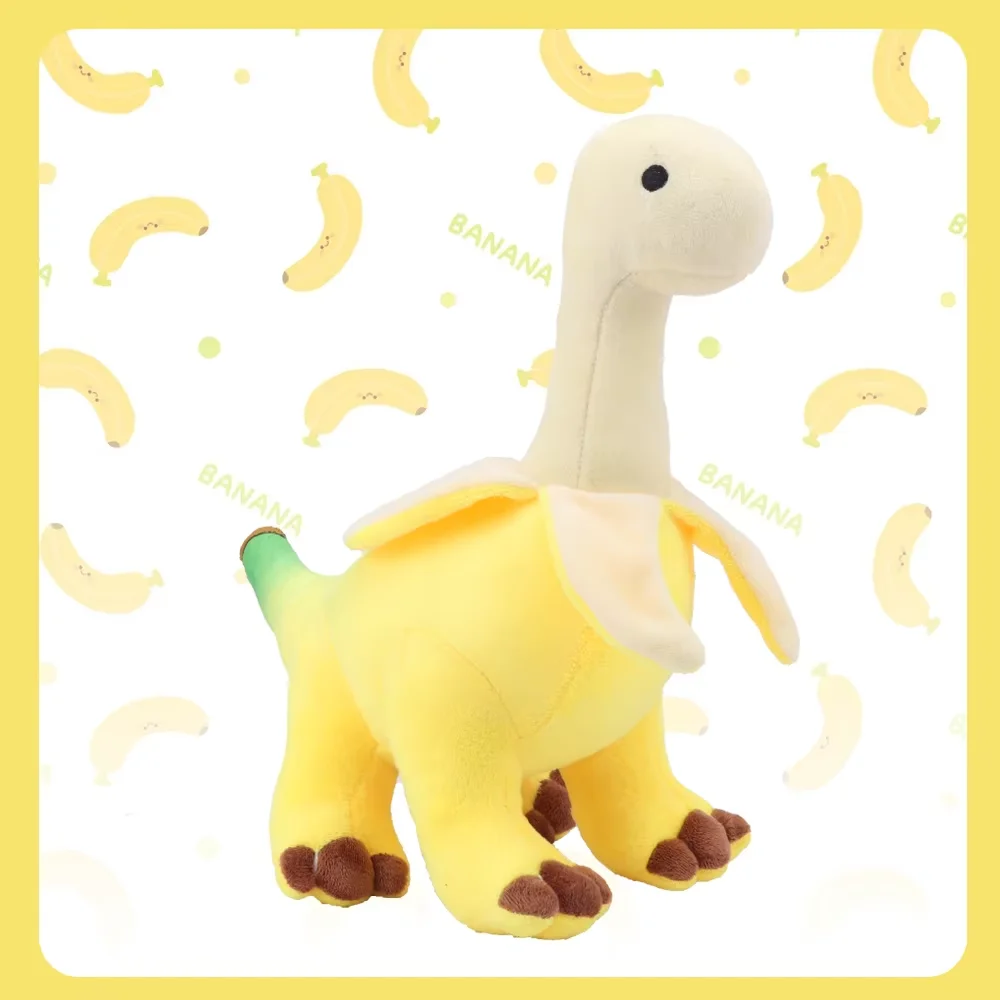 

28 см милый очищенный банан Бронтозавр плюшевые игрушки мягкие драконы животные подарок для детей подарок на день рождения домашний декор