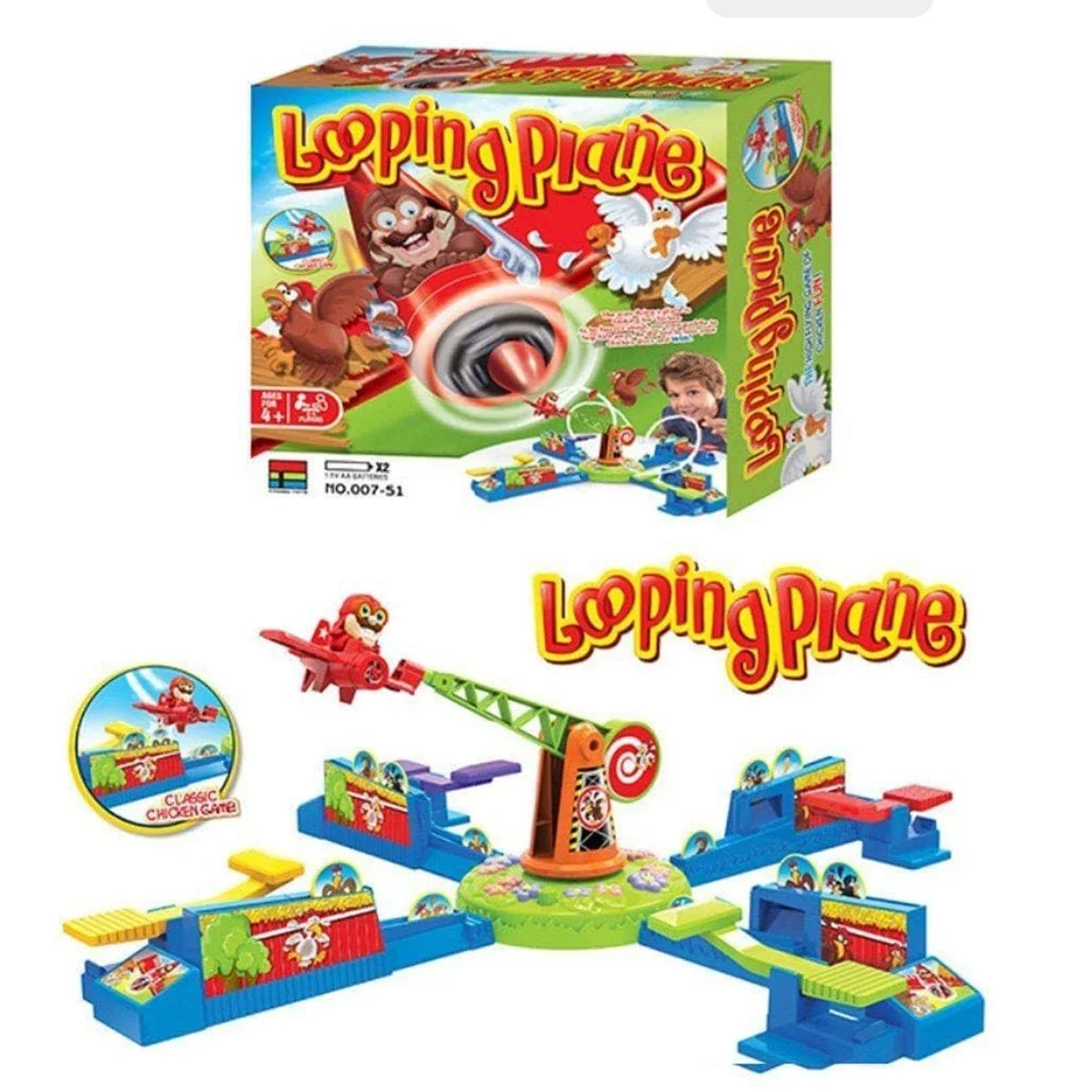 Looping Louie Spinning Plane Chicken Stealing Game Parent Child Interactive Puzzle Board Game Party Game Toys for Children