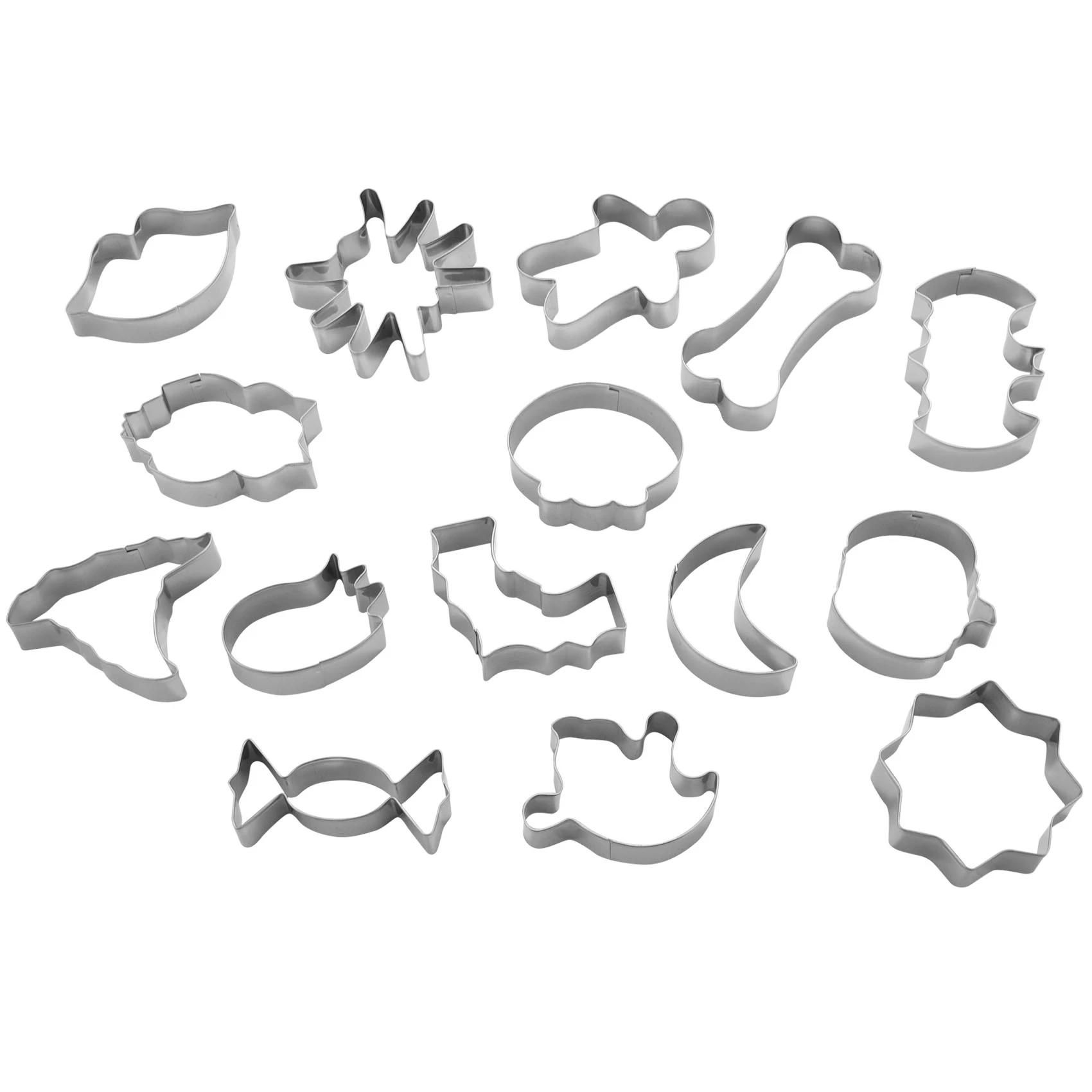 Halloween Cookie Cutters, 15 PCS Cookie Cutters Shape, Stainless Steel Cutters Molds Cutters for