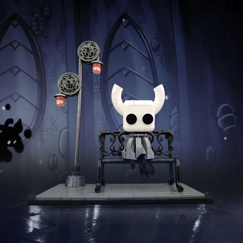 337PCS MOC Hollow Knight Building Block Street Light Scene and Box Model Action Figure Brick DIY Creative Children Toys Gift