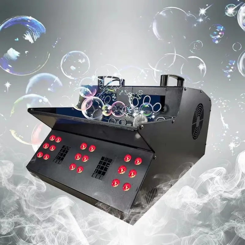 Stage Effect LED 1500w Smoke Fog Bubble Machine for Wedding Party Club Stage Lights