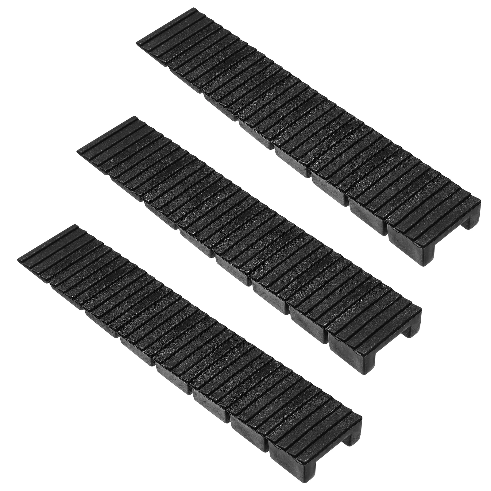 

20 pcs Furniture Balance Shims Leveling Spacers Durable Plastic Anti Slip Stackable Feet Black Table Chair Bookcase