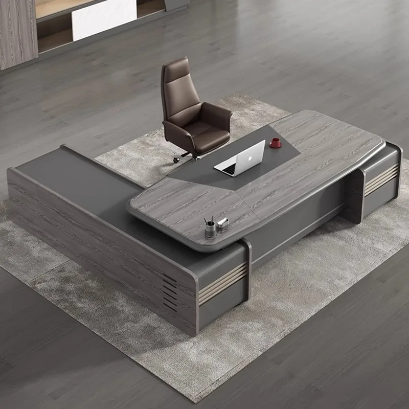 مكتب الرئيس، مجموعة مكتب وكرسي، جو فاخر وخفيف وحديث وبسيط، مكتب مكتب #3