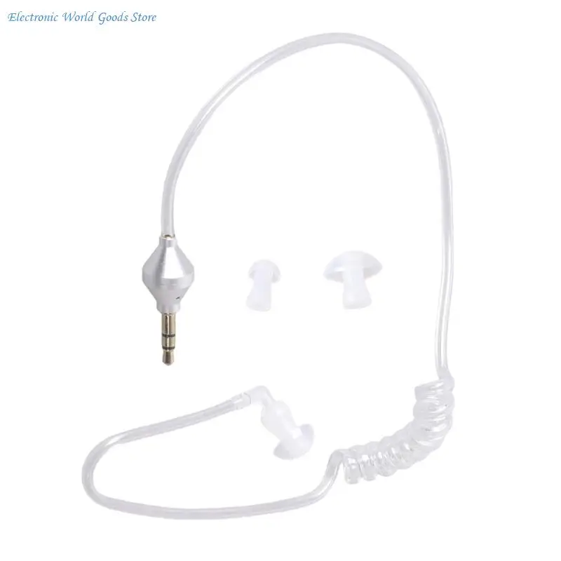 A3PD Short 38-50cm 3.5mm Air Spirals Tube In Ear Headphones Earphone for Audios Receivers Mobile Phones Radios Computers