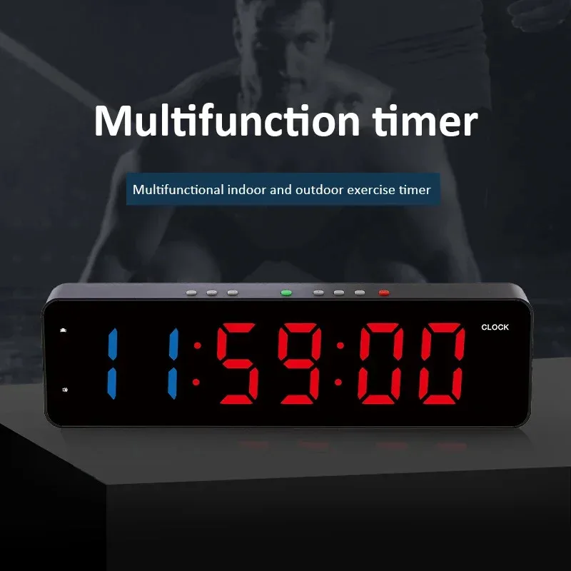 Gym Interval Timer Remote 7 Exercise Timing Workout Count Down & Up Stopwatch LED Display Digital Timer For Fitness
