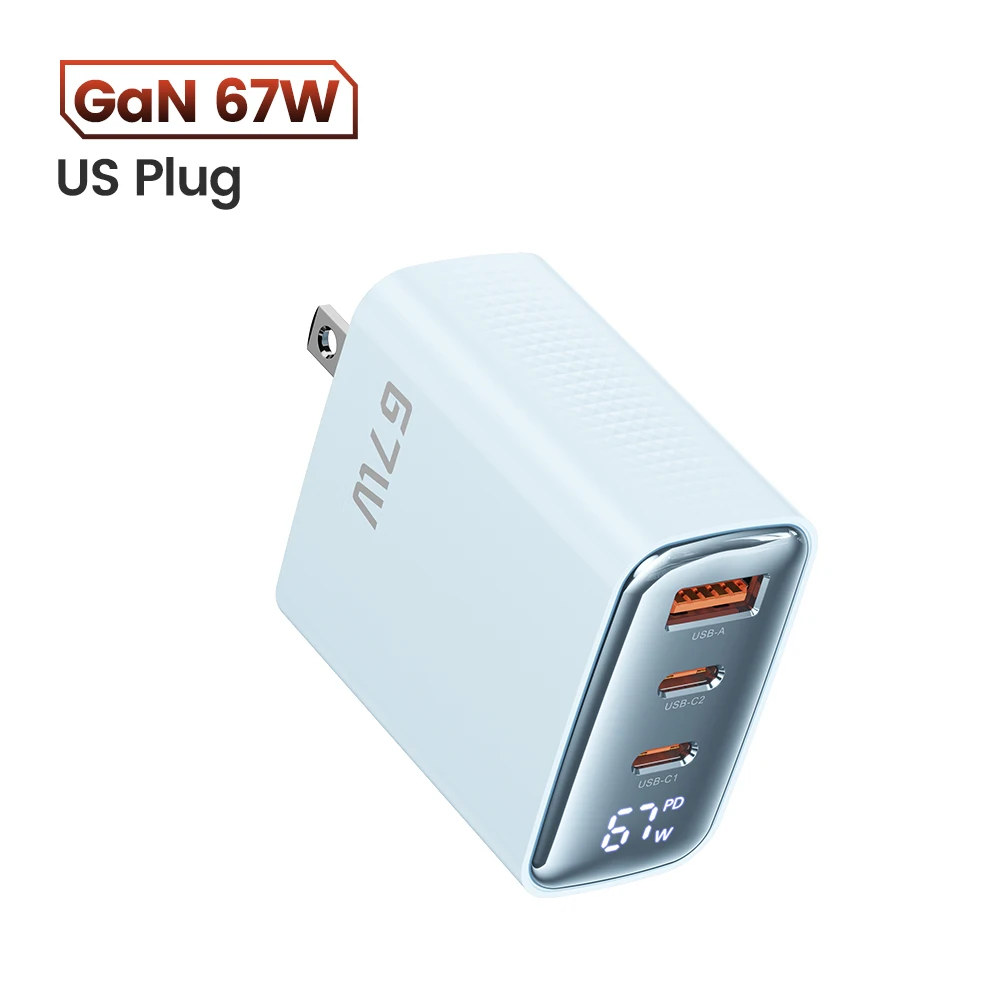 Toocki 67w gan Ladegerät Digital anzeige Schnell ladung 4,0 3,0 schnelles Typ c USB-Ladegerät für Laptop iPhone Samsung Xiaomi Realme Poco