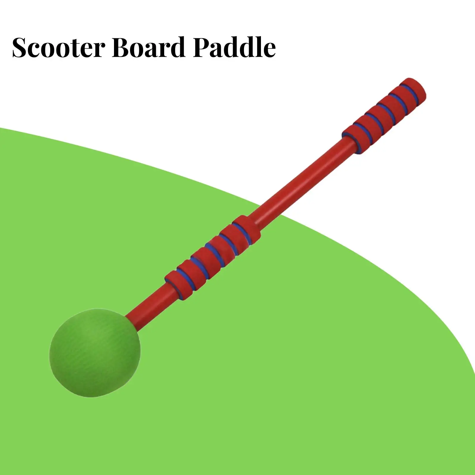Kids Scooter Board Paddle Sensory Development Gym Skateboard Accessory Square Pusher Pole Lightweight Toy for Children Playing