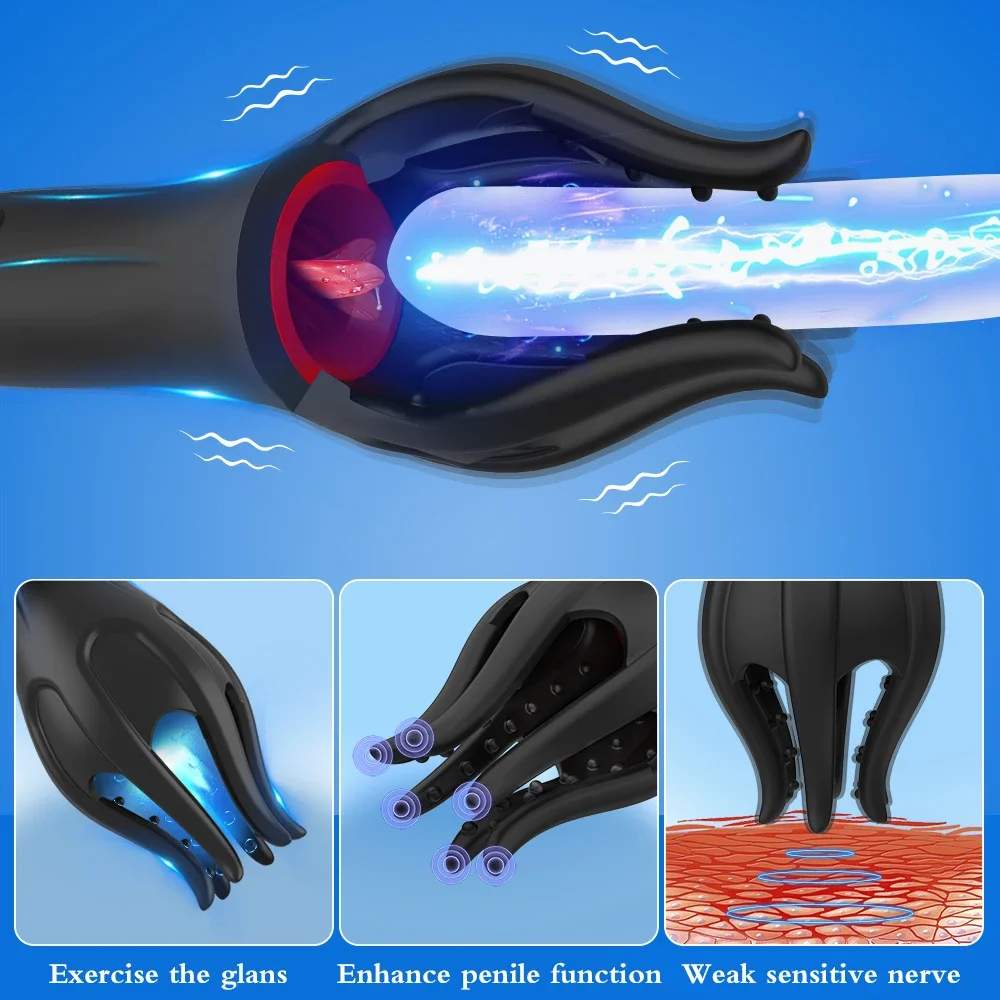 Masturbator for Men Glans Vibrating Tongue Licking Sex Oral Blowjob Lasting Delay Endurance Training Male Sex Toys for Men image 4