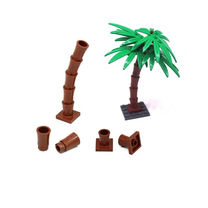 

Plant Tree 6135 Palm Trunk with Cross 2563 Palm Base Classic MOC Bricks Idea House Garden Tree Plants Blocks Toys For Children