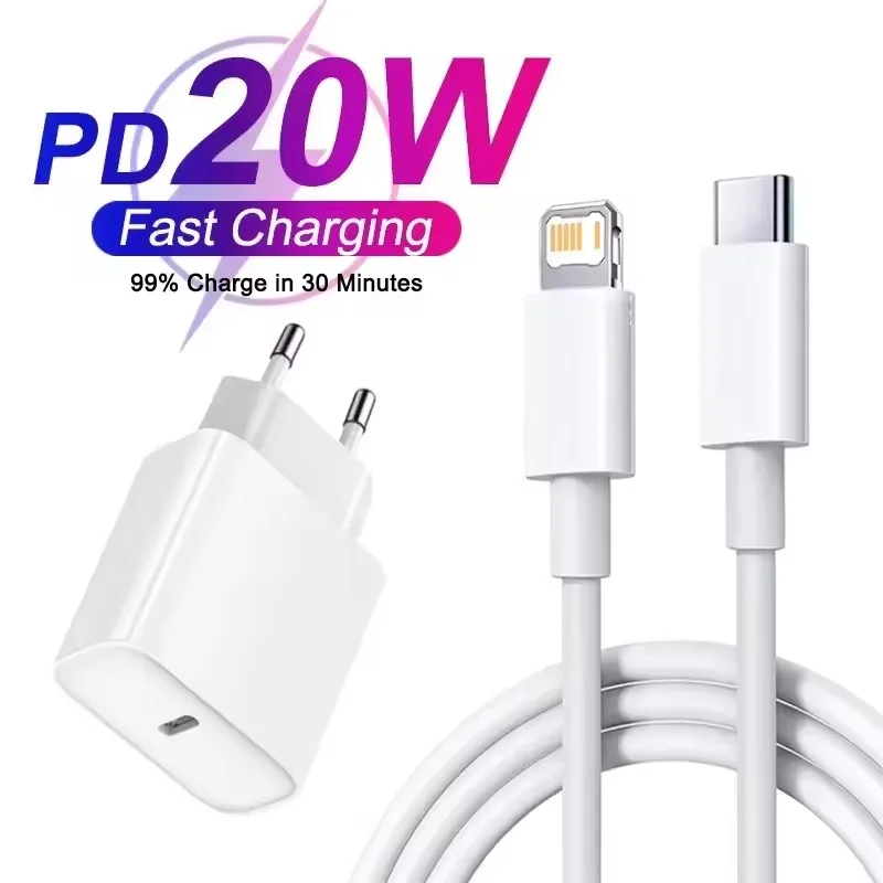 PD 20W Fast Charger For iPhone 14 13 12 11 15 16 Pro Max Phone Charger For iPhone 15 16 Plus USB C Cable Fast Charging D