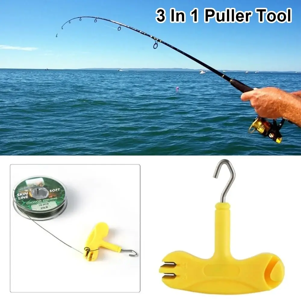 1Pcs New 3 In 1 Carp Fishing Tool Portable Multifunctional Fishing Knot Puller Line Stripper Remove Coated view 5