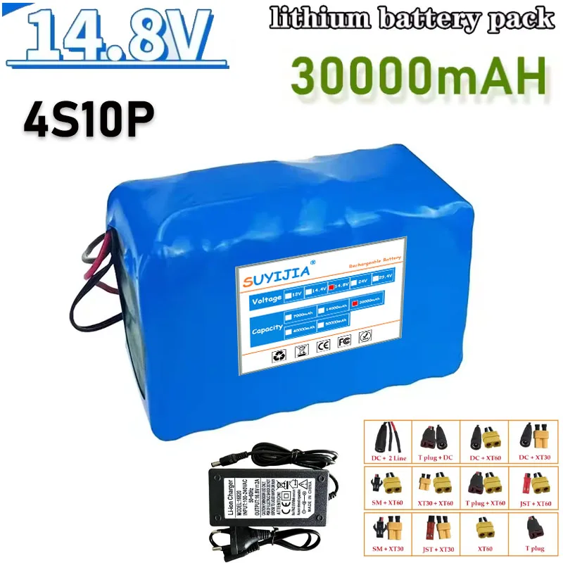 

Batterie Au Lithium 4S10P 30000mAh 444Wh 14.8V Avec BMS 50A Pour Robot Intelligent Inverseur, Équipement Haute Puissance, Etc.