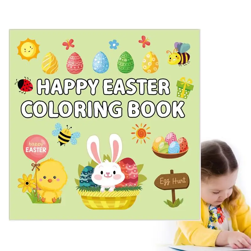 Cartoon Coloring Book Easter Coloring Book Cute Game Book Stress Relief Adult Cartooning 40Pages Bold Drawing Book For Adults &