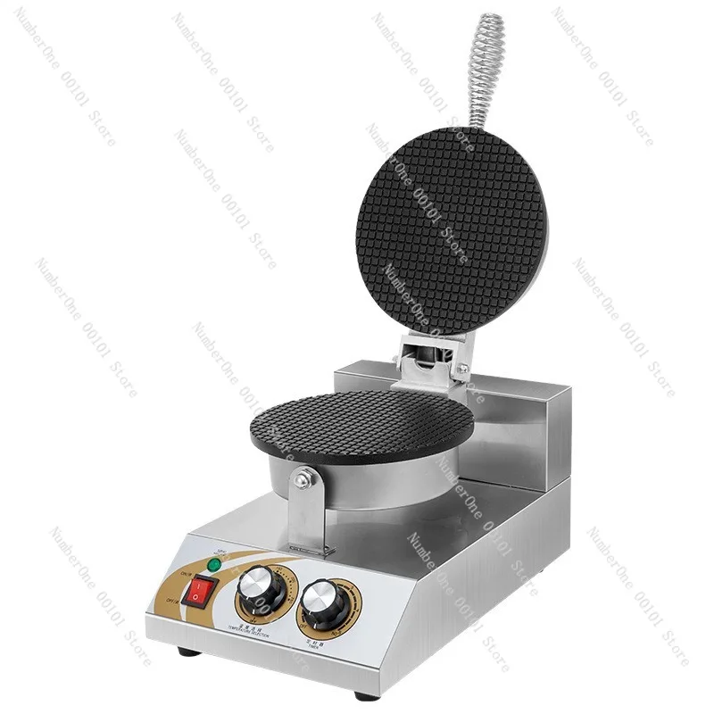 Commercial Automatic Crispy Egg Roll Maker Waffle Cone Baker Stainless Steel Ice Cream Cone Machine Shrimp Chip Press Wafer