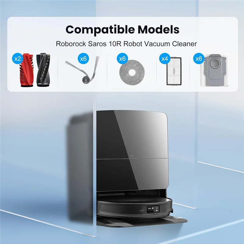 Roborock Saros 10R 로봇 메인 브러시 사이드 브러시 Hepa 필터 먼지 봉투 용 교체 액세서리