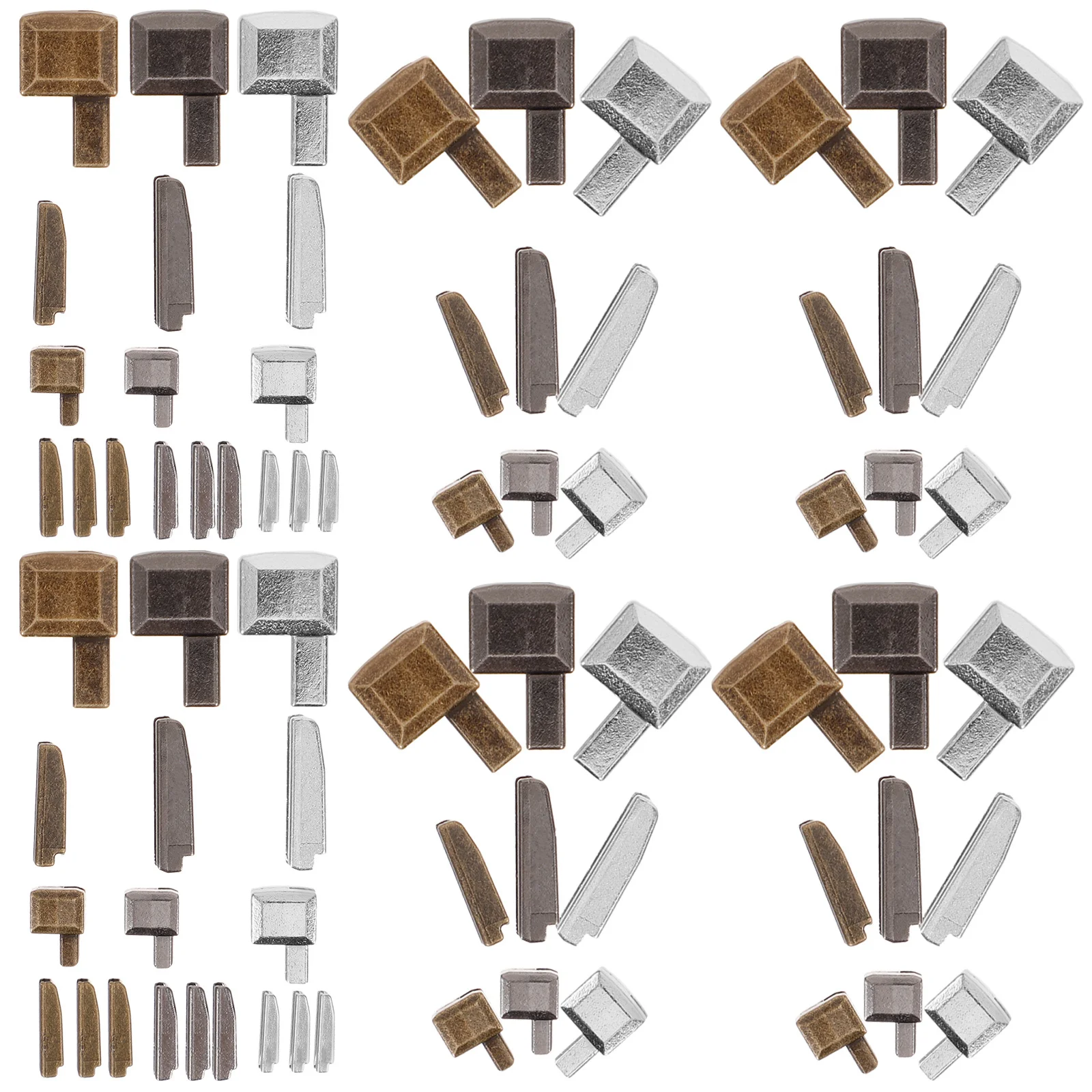 

1 set 1 Set Repair Kit Alloy Zipper Stops For Coats Jackets Bags Clothing Replacement Zipper Accessories Metal Stops Small Ends