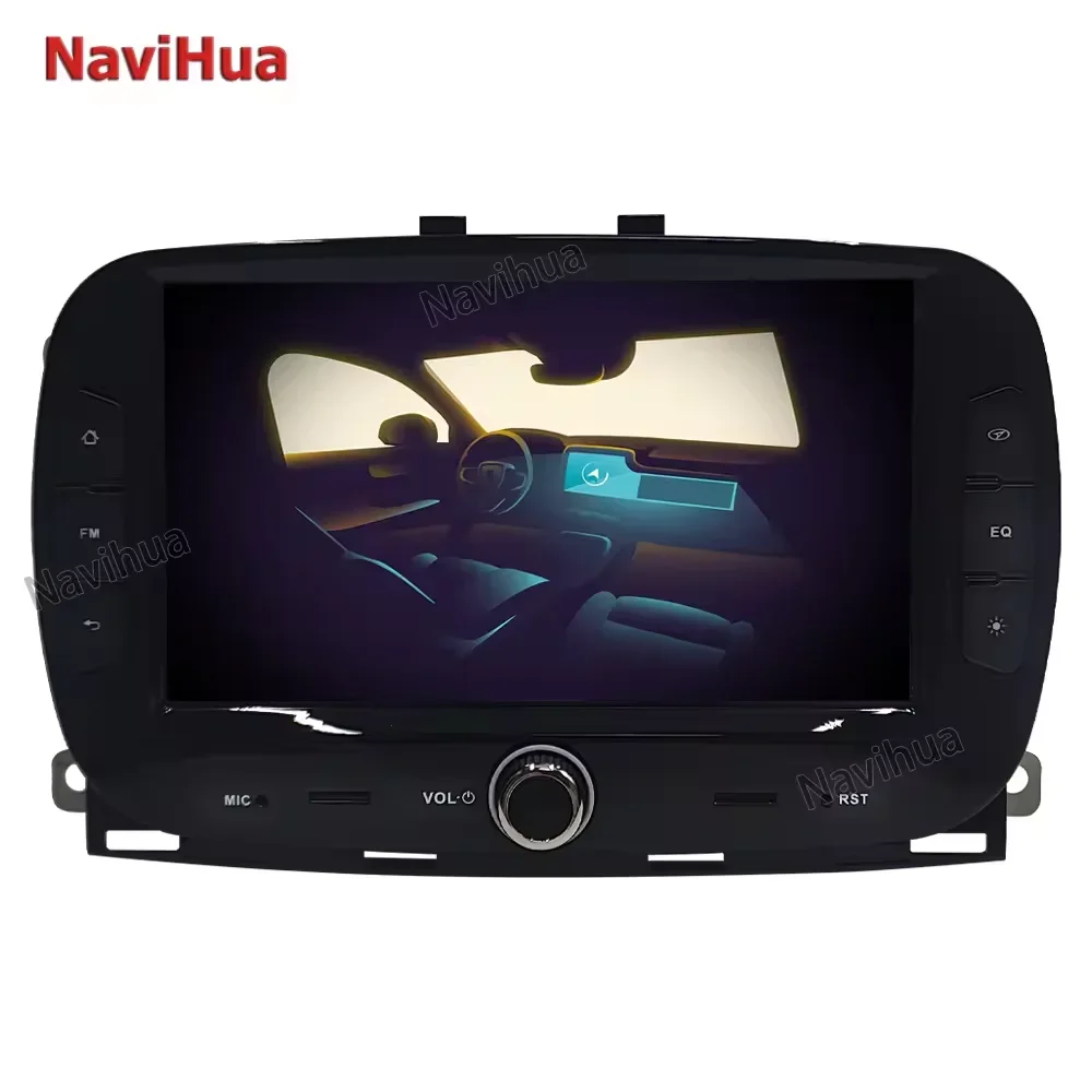 Car Multimedia System Android GPS Navigation Car Video Stereo Head Unit Wireless Carplay For Fiat 500X 2014-2019