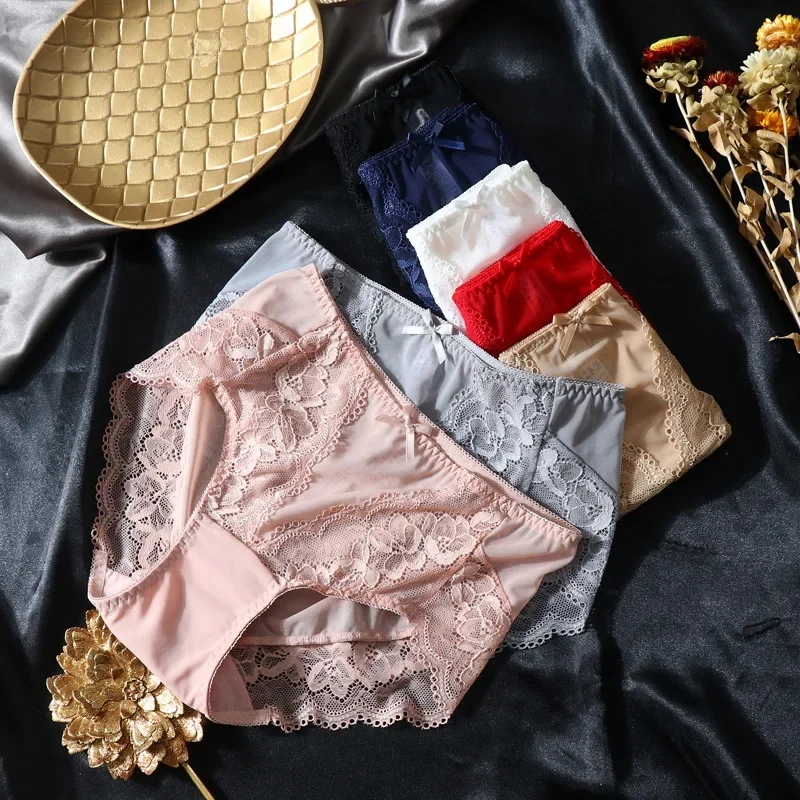 Plus Size Lace Underwear for Women Sexy Panties Mentrual Panties Underwear Women Ropa Interior Femenina
