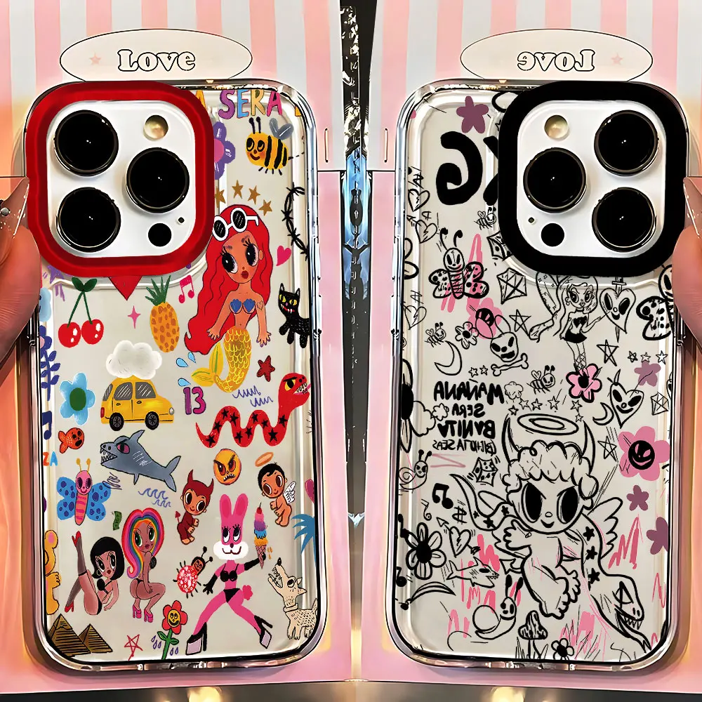 Phone Case For Fashion Karol G Manana Bichota iPhone 16 15 14 13 12 11 Mini Pro Max X XR XSMax 7 8 Plus Soft TPU Back Cover