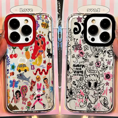 Capa de telefone para moda karol g mananaichota iphone 16 15 14 13 12 11 mini pro max x xr xsmax 7 8 plus tpu macio capa traseira