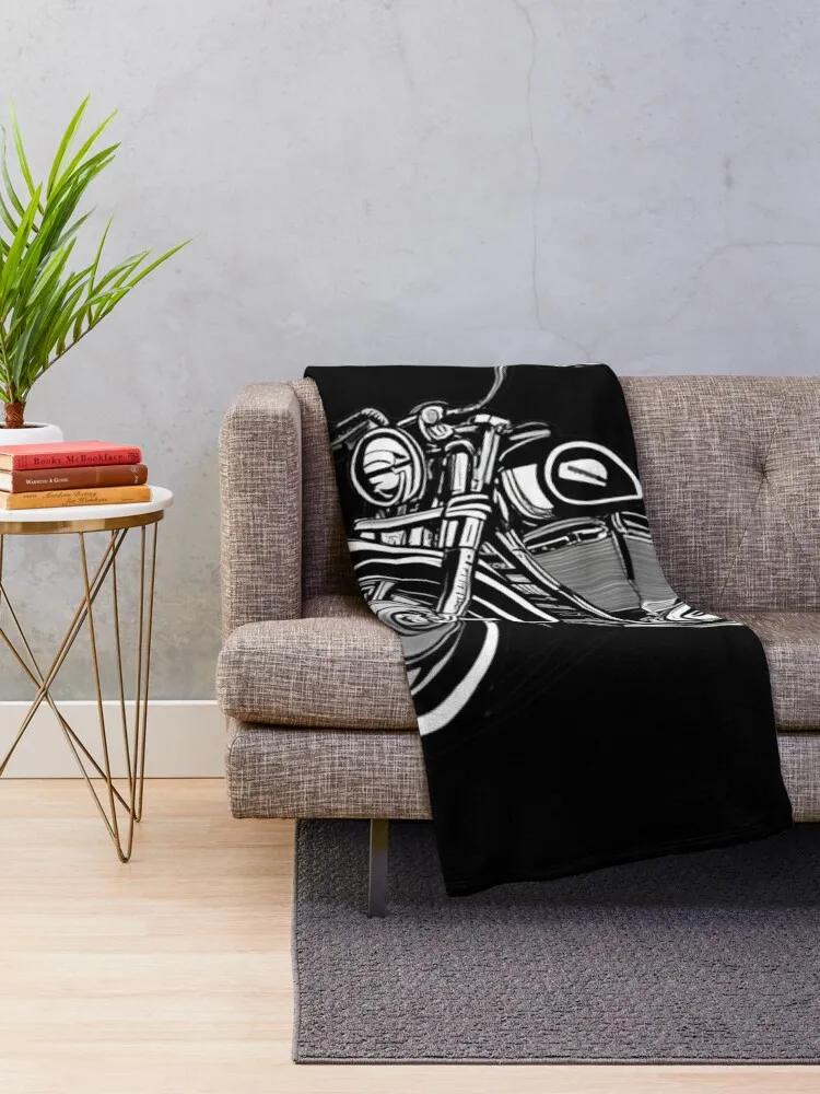 Vintage Easy Rider ink art Funny gifts for motorcycle fans Throw Blanket Multi-Purpose Extra Large Throw Blankets