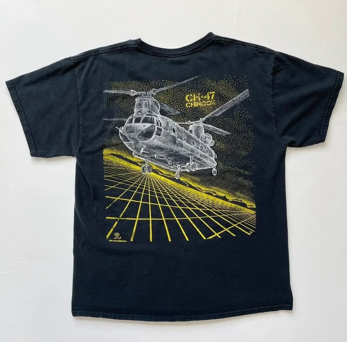 CH-47 Chinook Transport Helicopter Line Drawing Printed T-Shirt. Summer Cotton Short Sleeve O-Neck Mens T Shirt New S-3XL