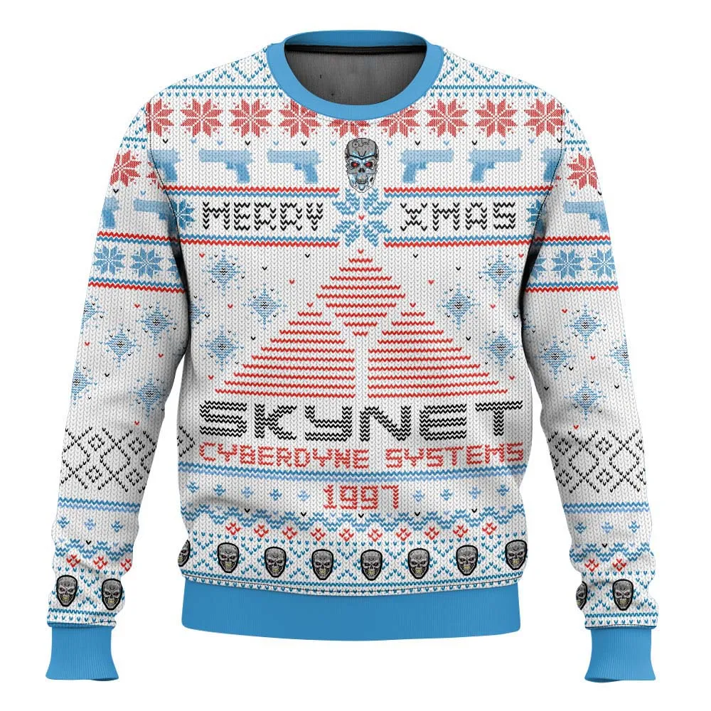 TERMINATOR خريف/شتاء جديد ثلاثية الأبعاد مطبوعة عيد الميلاد القبيح الرجال والنساء البلوز زوجين في الهواء الطلق حفلة ملابس رياضية كاجوال