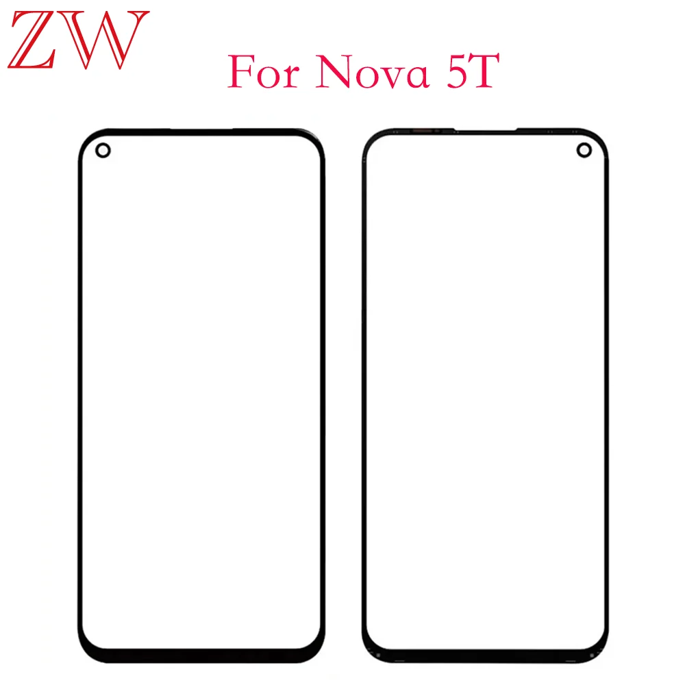 For Huawei Nova 5T YAL-L21 Touch Screen LCD Front Outer Glass Panel Lens For Huawei Nova5T Touchscreen Glass Cover OCA Replace