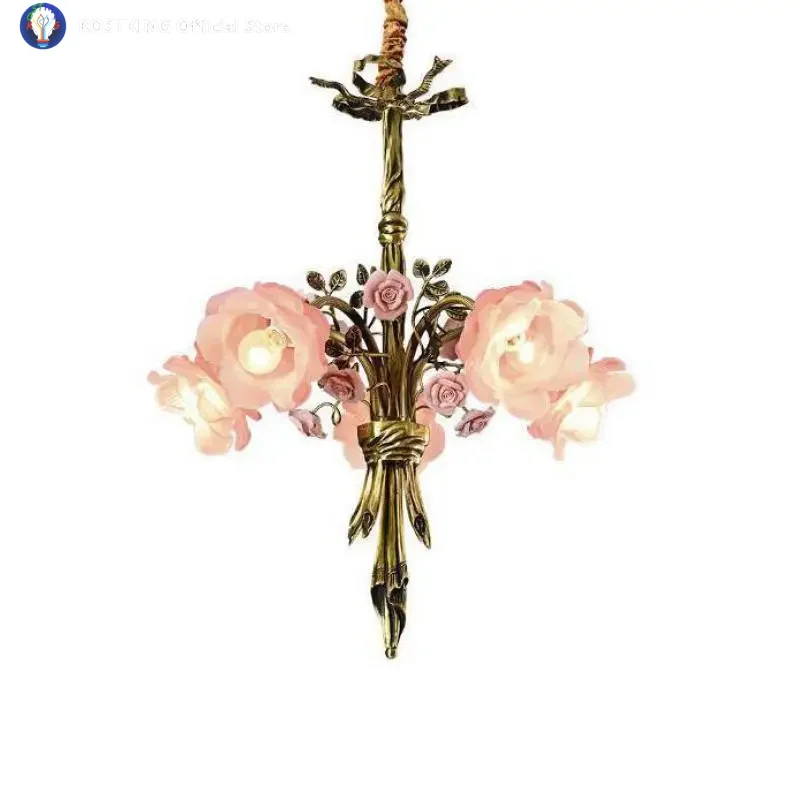 Modern Copper Chandelier Light Luxury Living Room Bedroom led Chandelier Lighting High-grade Art Restaurant Suspension Luminaire
