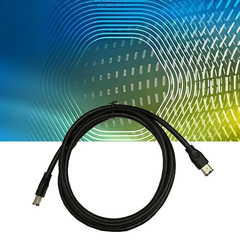 1.8M Firewire Cable Black IEEE 1394 Firewire 400 To Firewire 400 Cable 6Pin Male To 6Pin Male Cable Easy Install Easy To Use