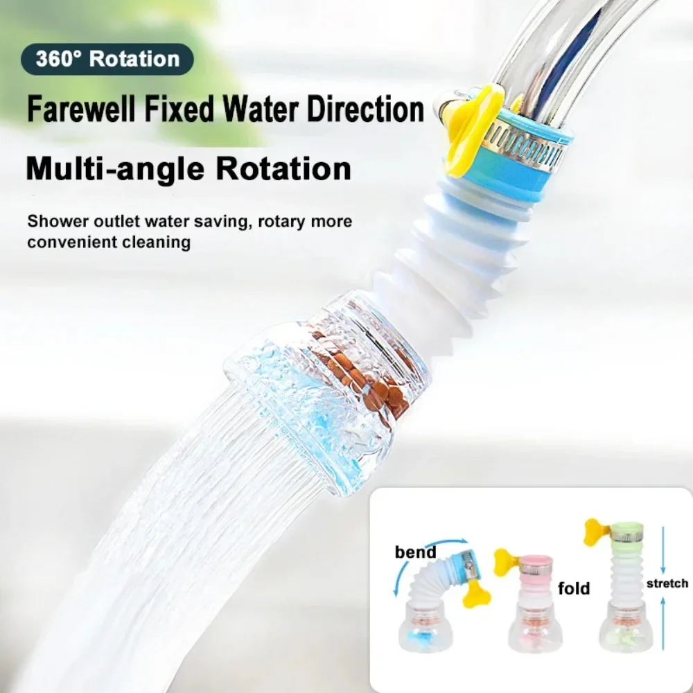 360 Rotation Universal Faucet Bubbler Swivel Water Saving Economizer Head Shower Kitchen Faucet Nozzle Adapter Sink Accessories