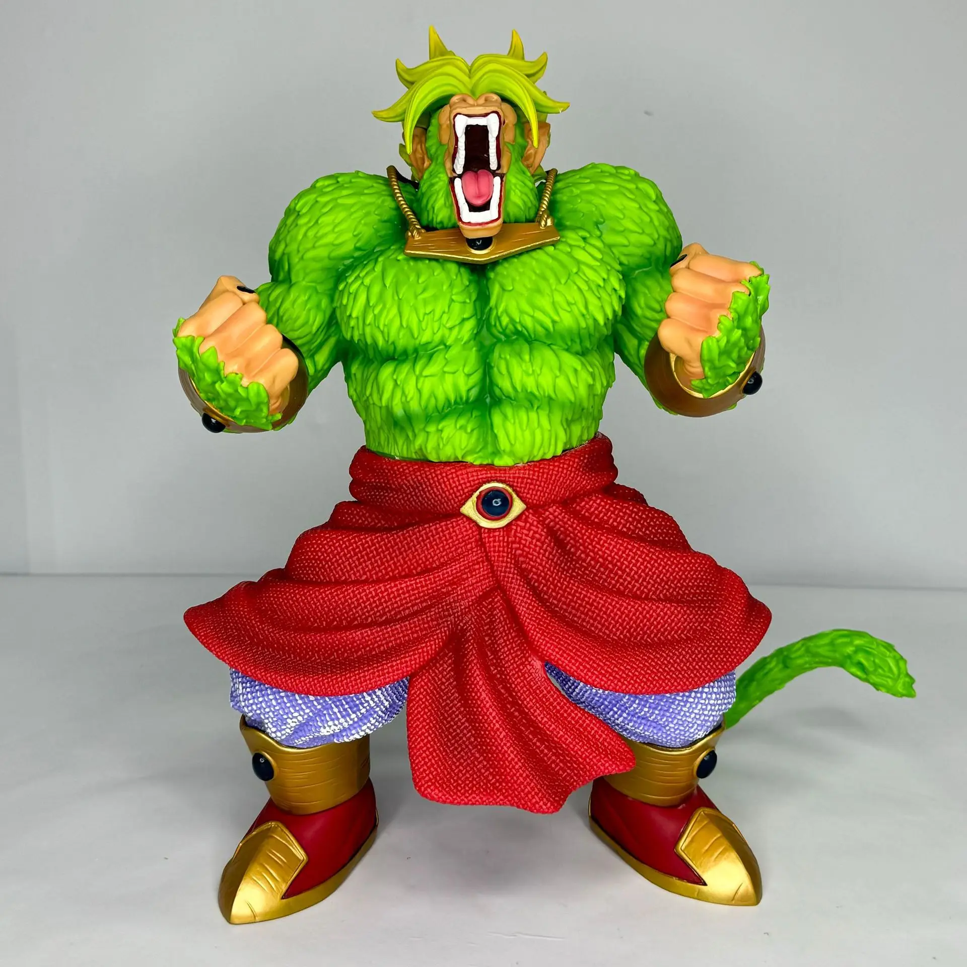 36CM Dragon Ball Super Saiyan Great Ape Super Big Brolli Golden Hair Scene Model Box Set Handmade Ornament Gift toy boy