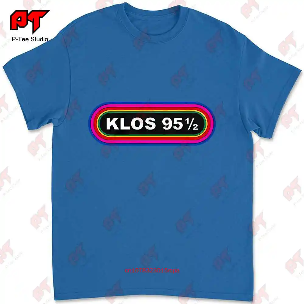 Camiseta AVUS con logotipo de la famosa Estación de Radio de Rock clásico, Klos 955, 9512