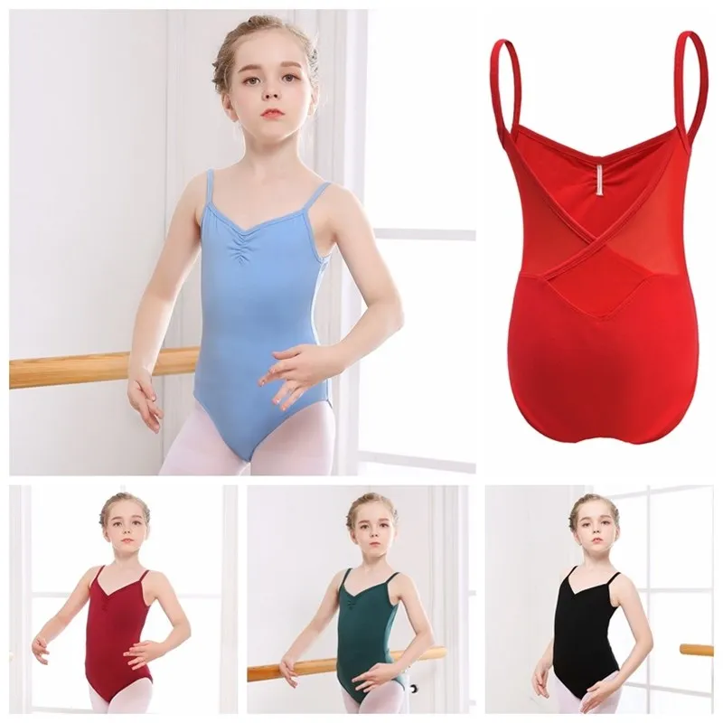 Camisole Dance Leotards for Girl Women Cotton Spaghetti Straps Ballet Costumes Lace Back Gymnastics Aerial Yoga Swimming Outfits