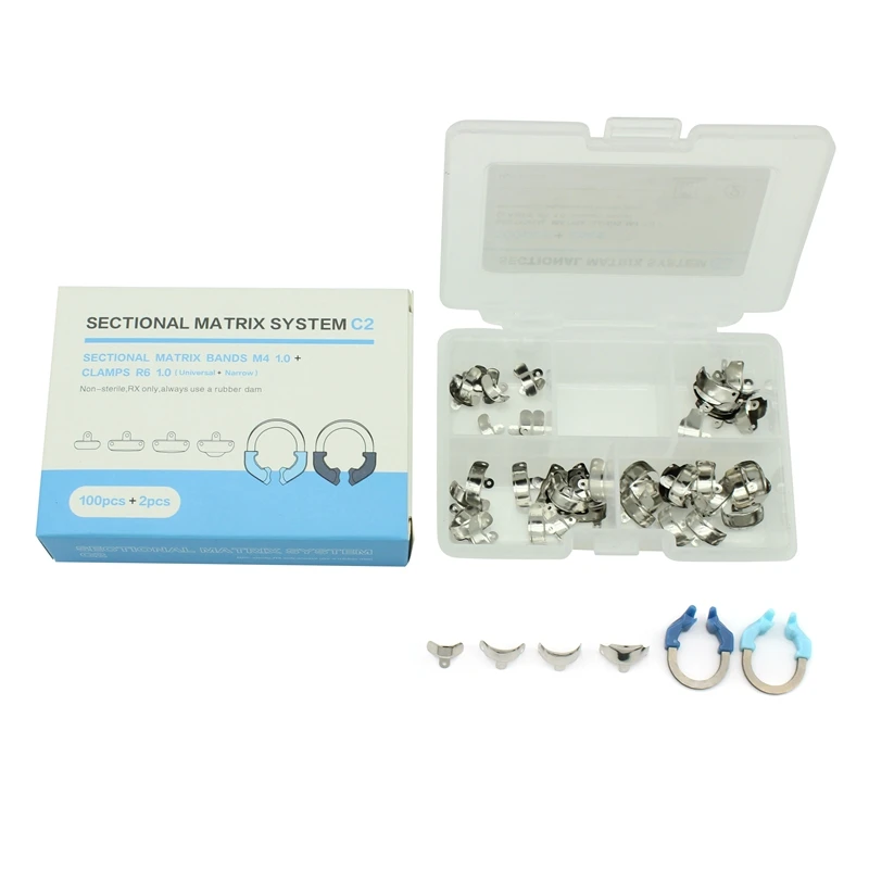 Dental Matrix Bands Sectional Contoured Matrix System Metal Matrices Nickel Titanium Clamping Ring Tooth Restoration Tool