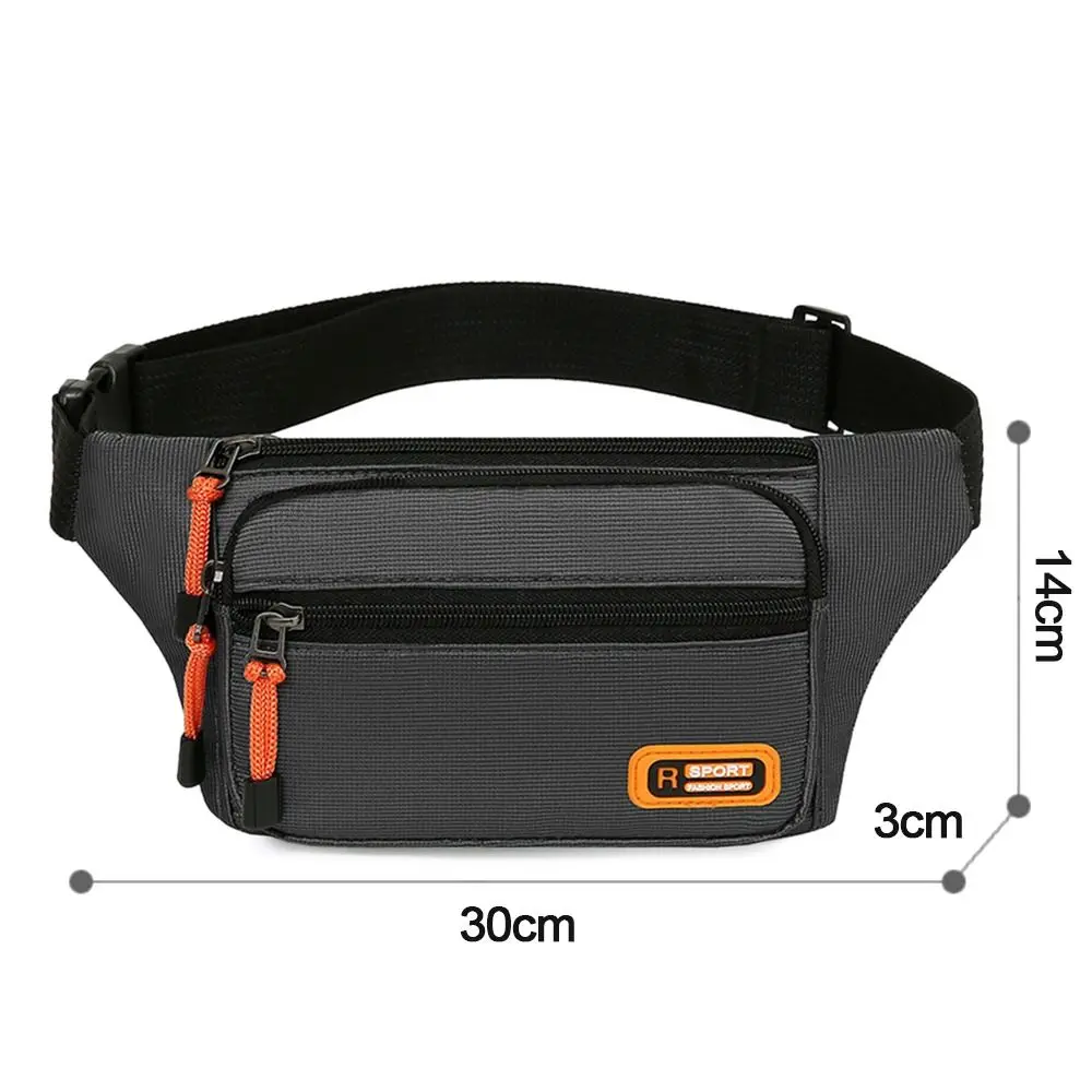 Nylon Men Waist Bag Multifunction Anti-theft Large-capacity Chest Bag Waterproof Outdoor Travel Sports Mobile Phone Bag