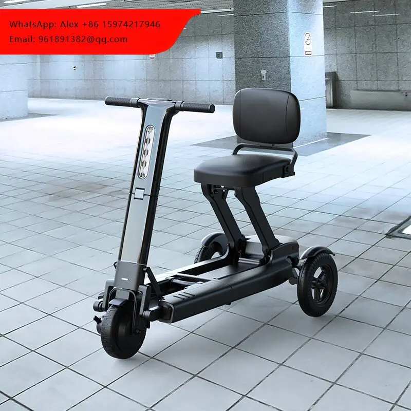 

3 Wheel Electric Mobility Scooter For Elderly Seniors Portable Folding Safe Tricycle