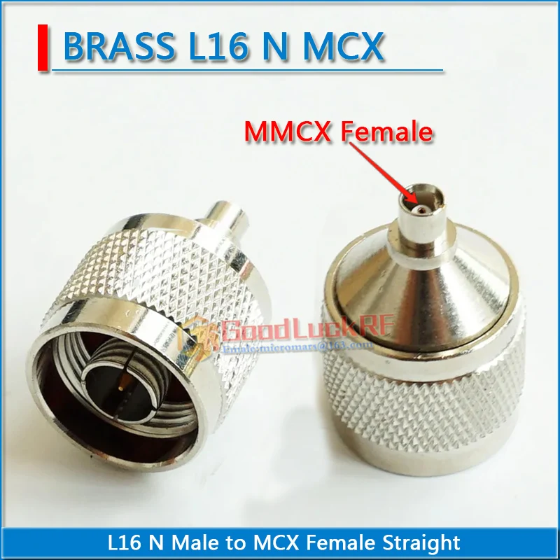 1X Pcs L16 N Male to MCX Female Plug MCX Male to UHF PL259 SO239 Female Straight Nickel Plated RF connector Adapter Copper