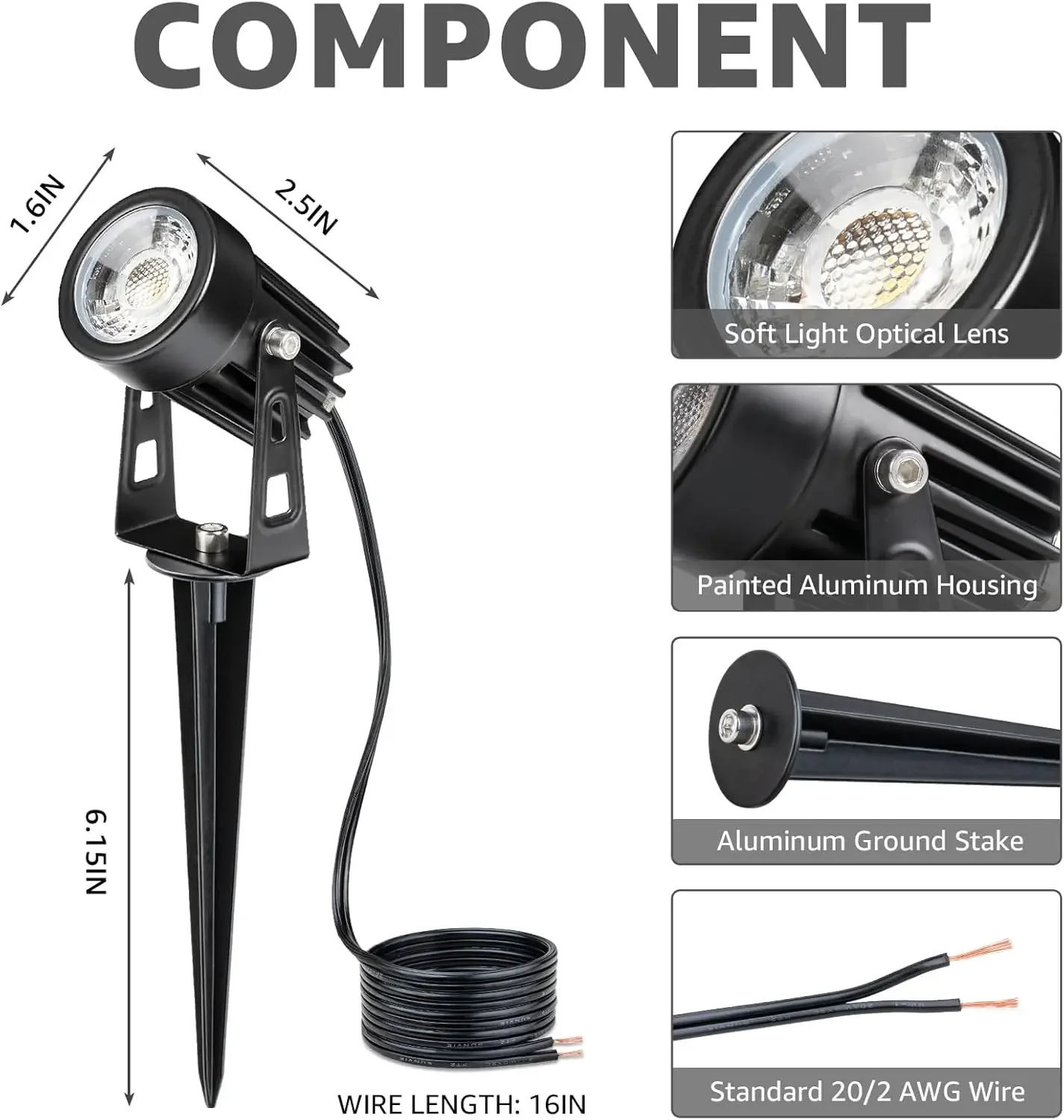 

4-14 шт. 3 Вт светодиодные ландшафтные прожекторы, водонепроницаемые низковольтные источники питания для наружного освещения двора, сада, дома