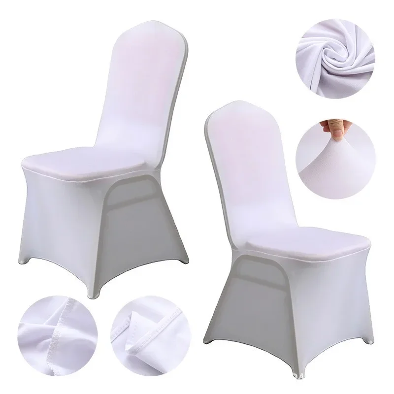 

50pcs Universal Stretch Polyester Spandex Lycra Wedding Party Chair Covers for Weddings Event Banquet Hotel Decoration